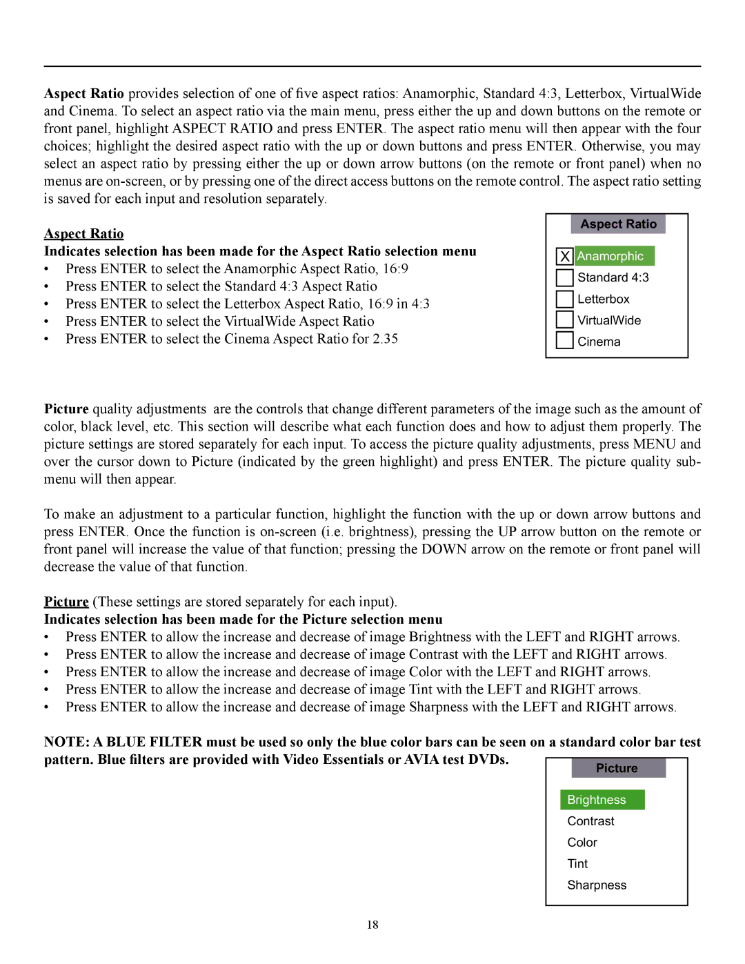 Runco pmn manual Aspect Ratio 