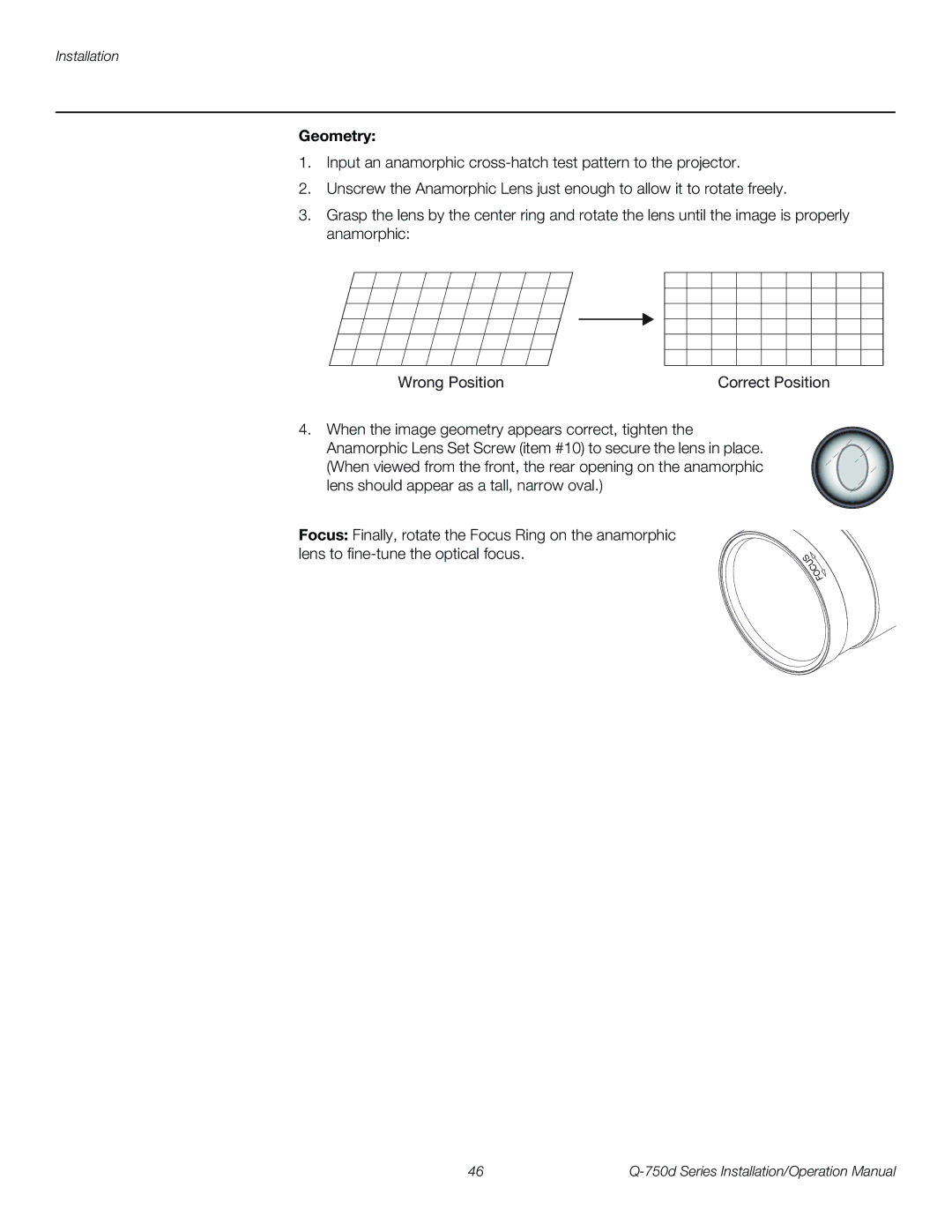 Runco Q-750D operation manual Geometry 