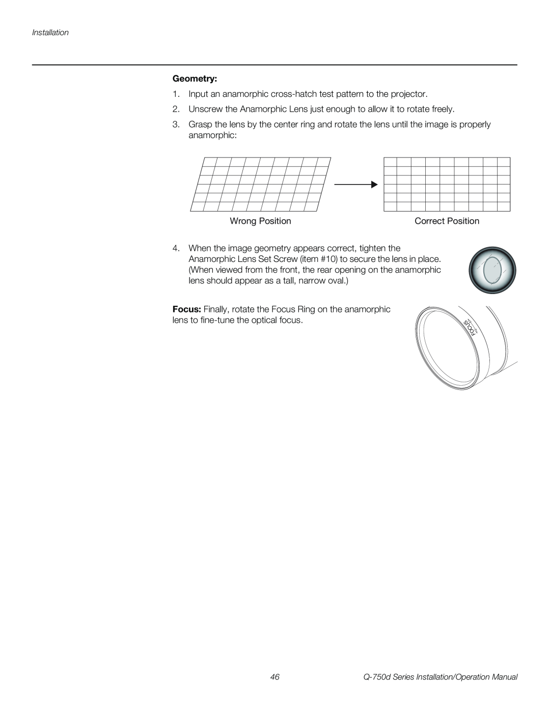 Runco Q-750D operation manual Geometry 