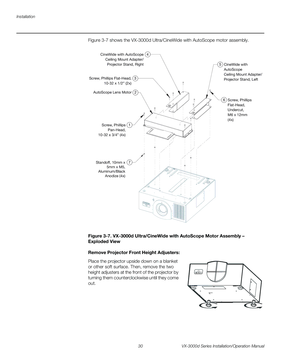 Runco VX-3000D operation manual Installation 