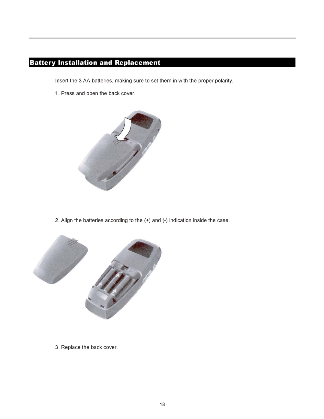 Runco VX-4000ci manual Battery Installation and Replacement 