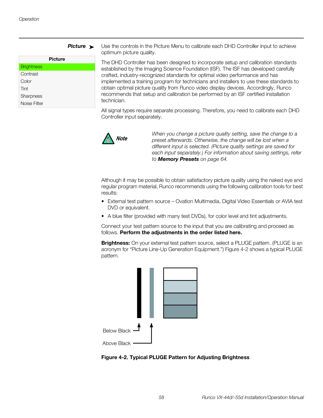 Runco VX-44D, VX-55D operation manual Picture 