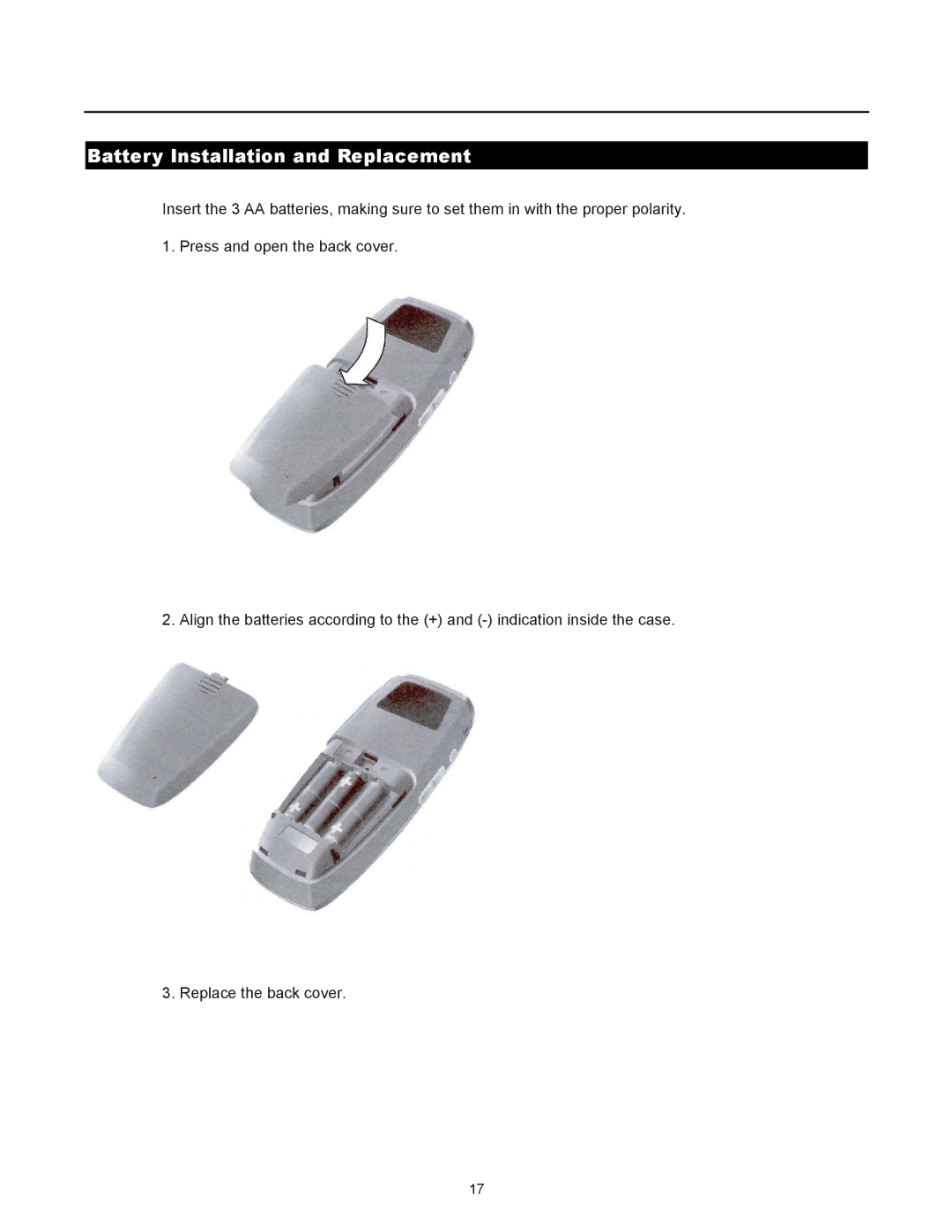 Runco VX-5000ci manual Battery Installation and Replacement 