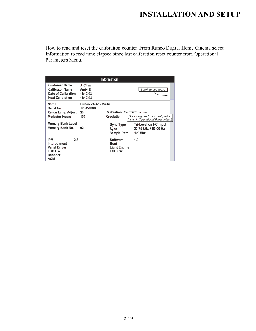 Runco VX-6C, VX-4C manual Information 