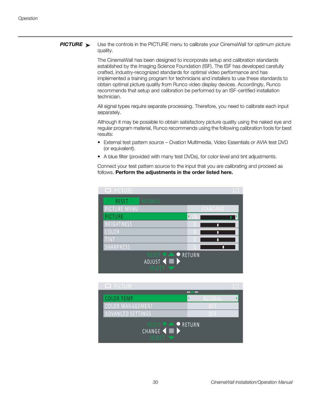 Runco XP-OPAL50, XP-OPAL65 operation manual Picture 