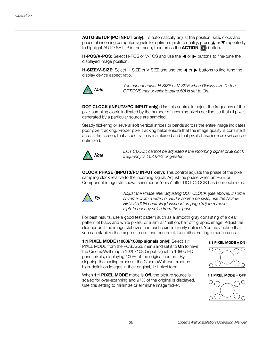 Runco XP-OPAL50, XP-OPAL65 operation manual Options menu refer to page 50 is set to On, Frequency is 108 MHz or greater 