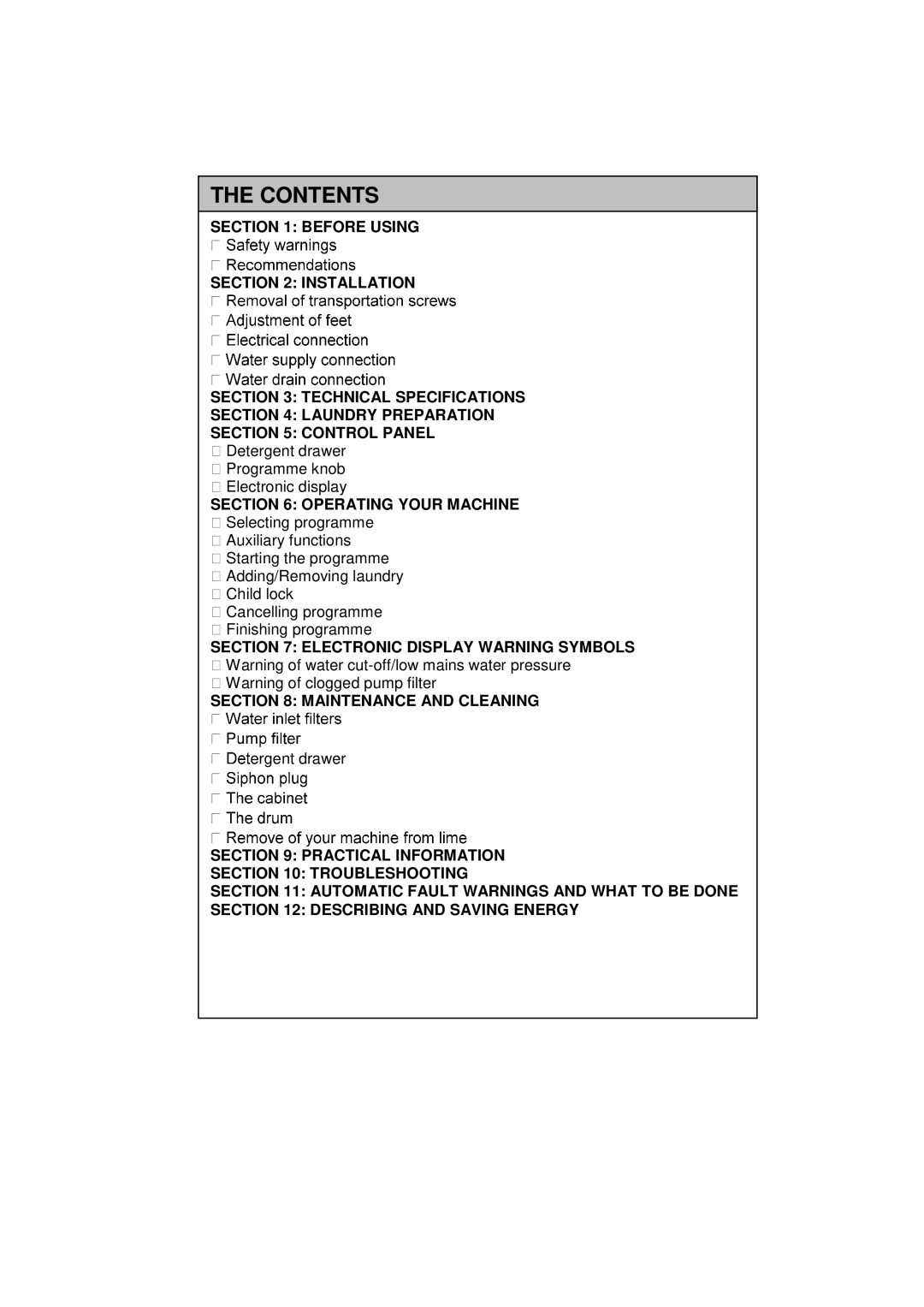 Russell Hobbs RH1247S, RH1247B, RH1247W instruction manual Contents 