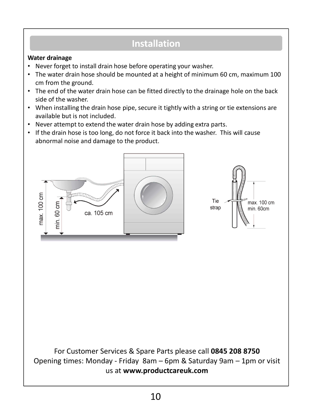 Russell Hobbs RH1250(TB)(TW)(RTG)(RTS) instruction manual Water drainage 