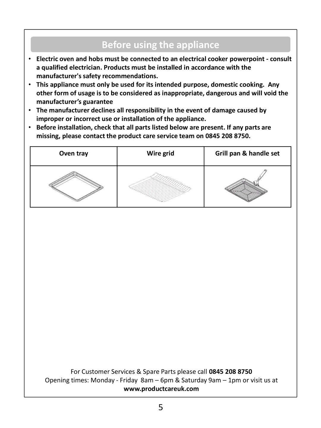 Russell Hobbs RHEC1 instruction manual Before using the appliance 