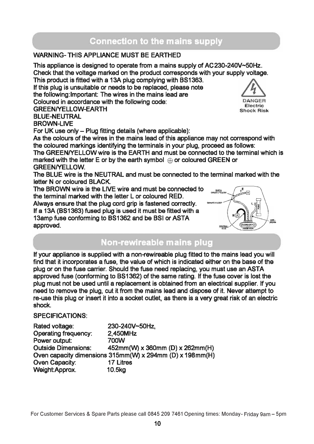 Russell Hobbs RHM1707B instruction manual 