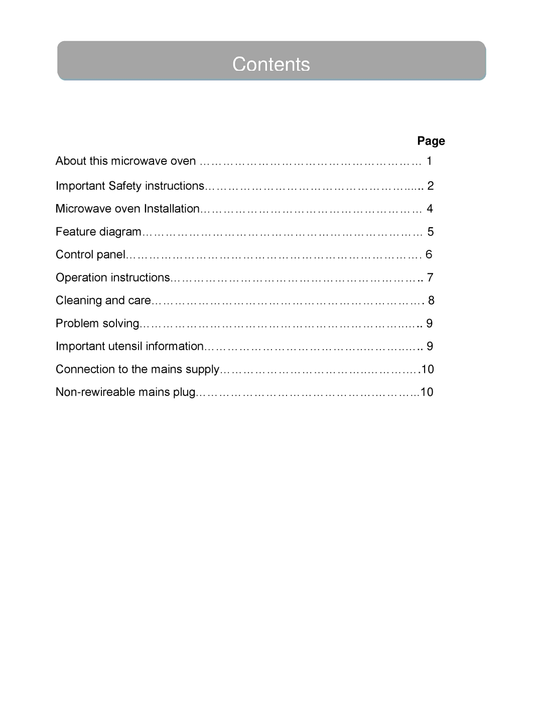 Russell Hobbs RHM1708-G instruction manual Contents 