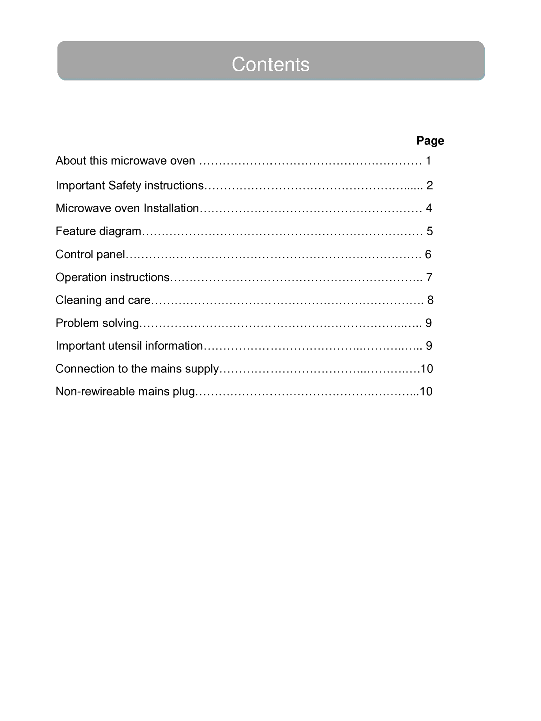 Russell Hobbs RHM1709-G instruction manual Contents 