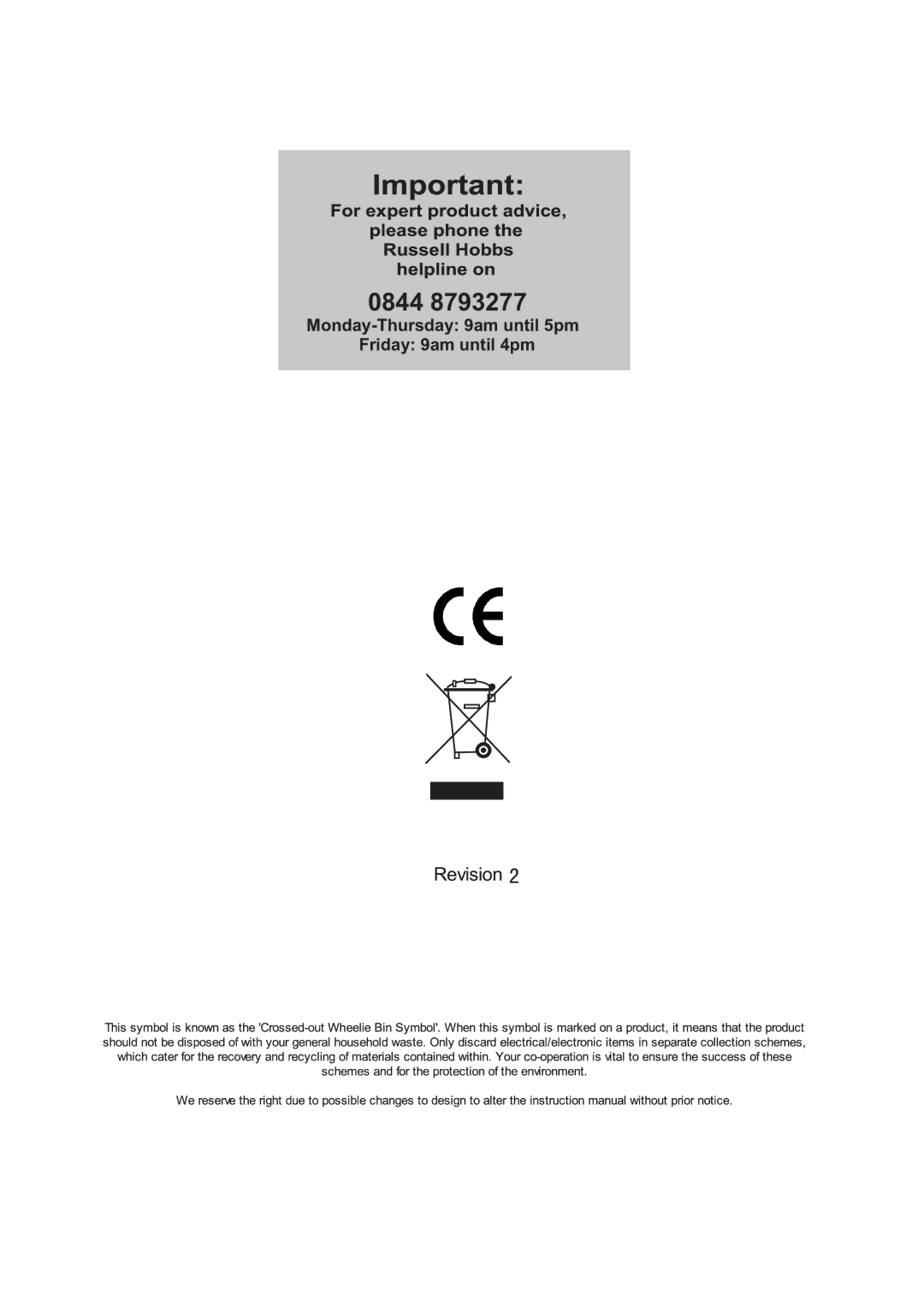 Russell Hobbs RHM1709 user manual 0844 