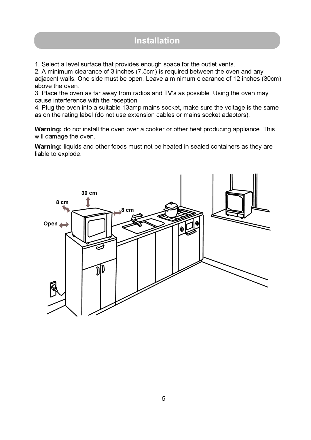 Russell Hobbs RHM1709 user manual Installation 