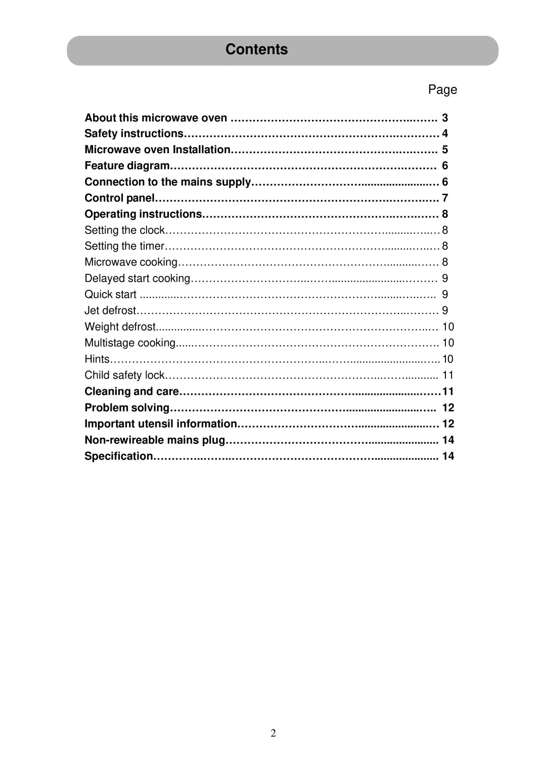 Russell Hobbs RHM1719B user manual Contents 