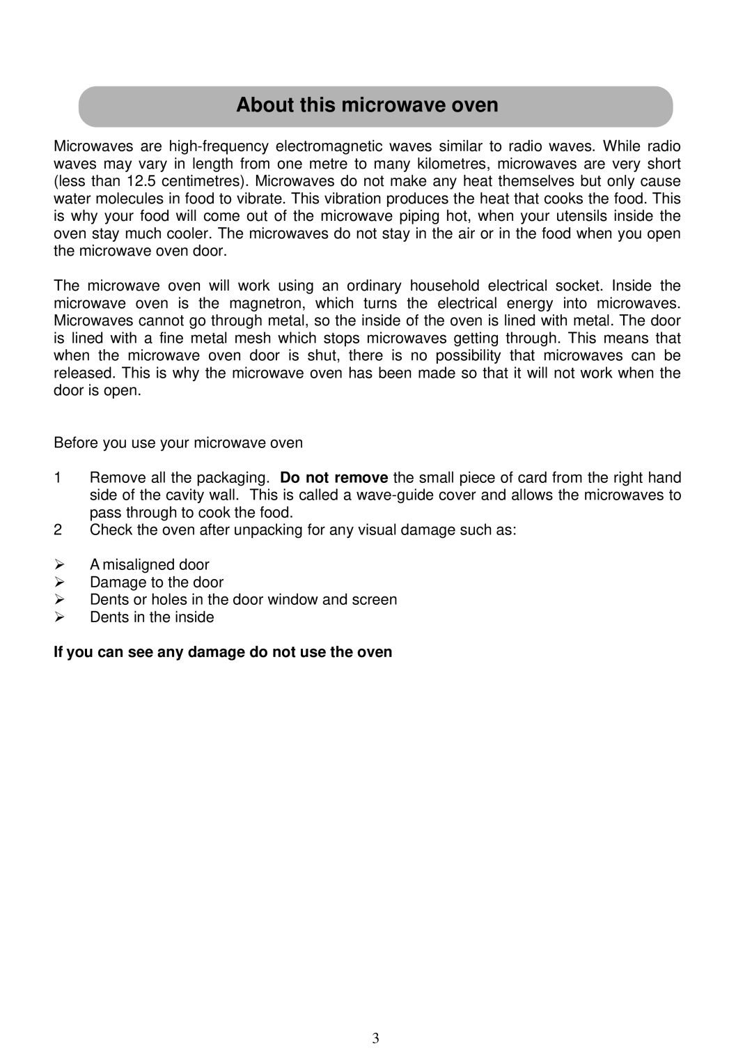 Russell Hobbs RHM1719B user manual About this microwave oven 