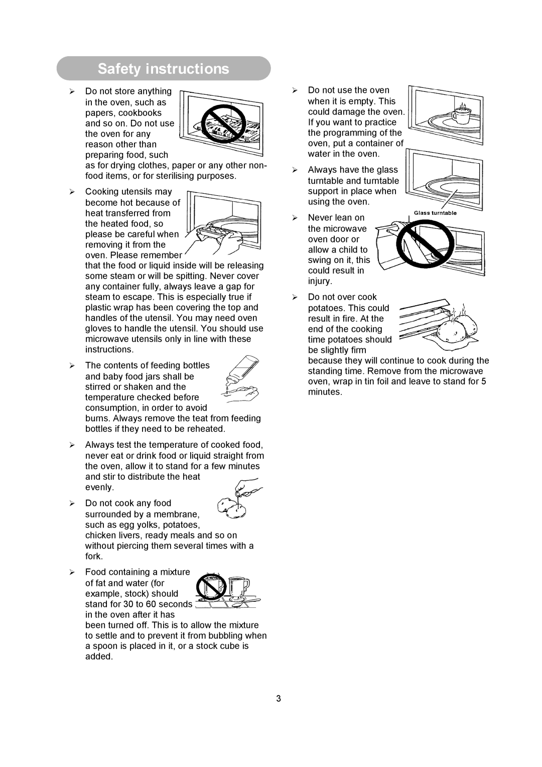 Russell Hobbs RHM2013 user manual Safety instructions, evenly 