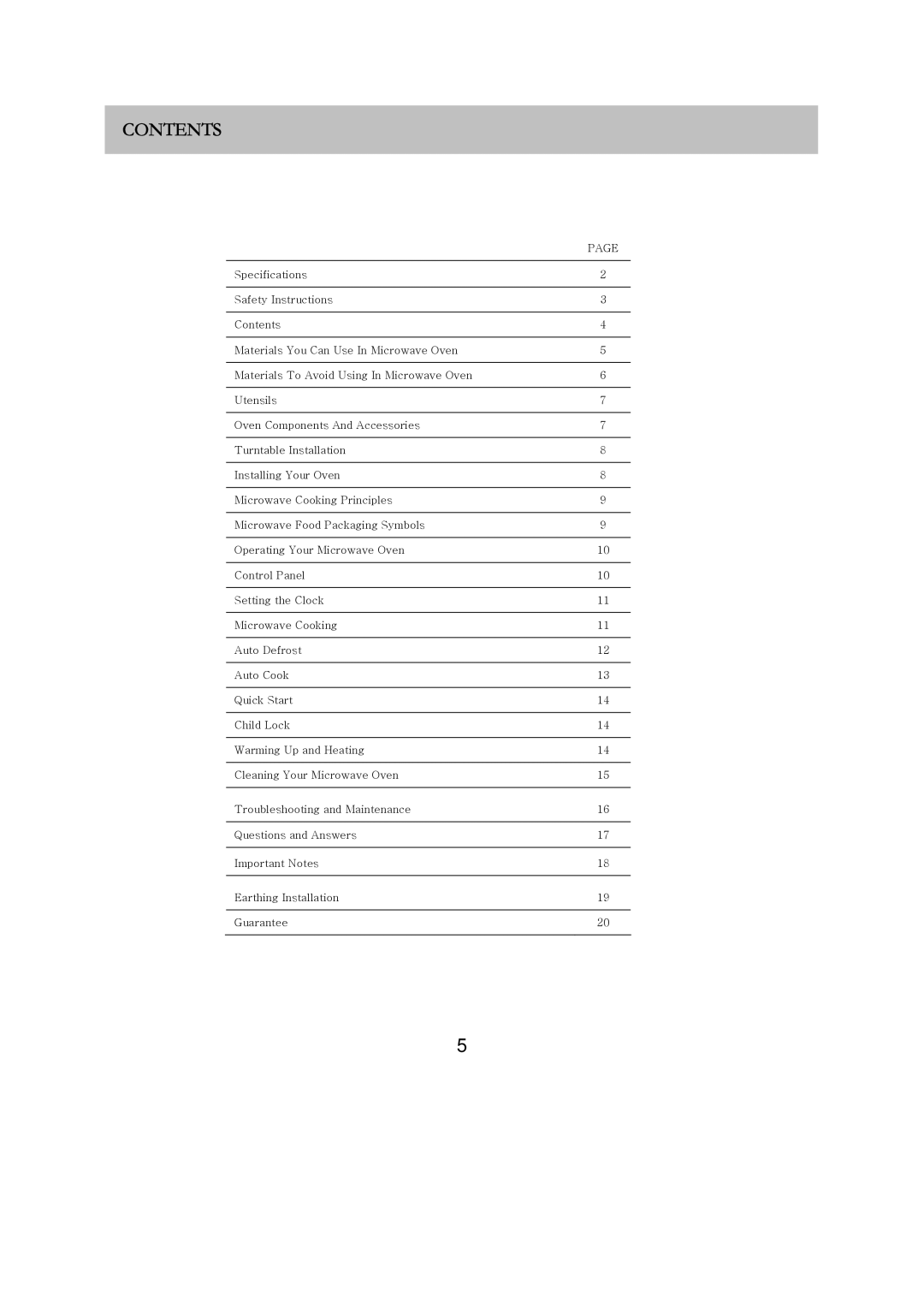 Russell Hobbs RHM2017 user manual Contents 