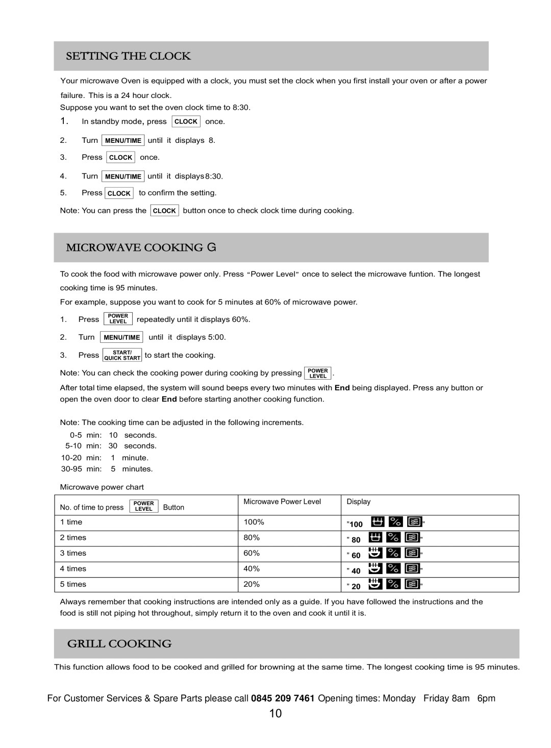 Russell Hobbs RHM2018 instruction manual 677,1*7+&/2&., 52$9&22.,1*G, &22.,1* 