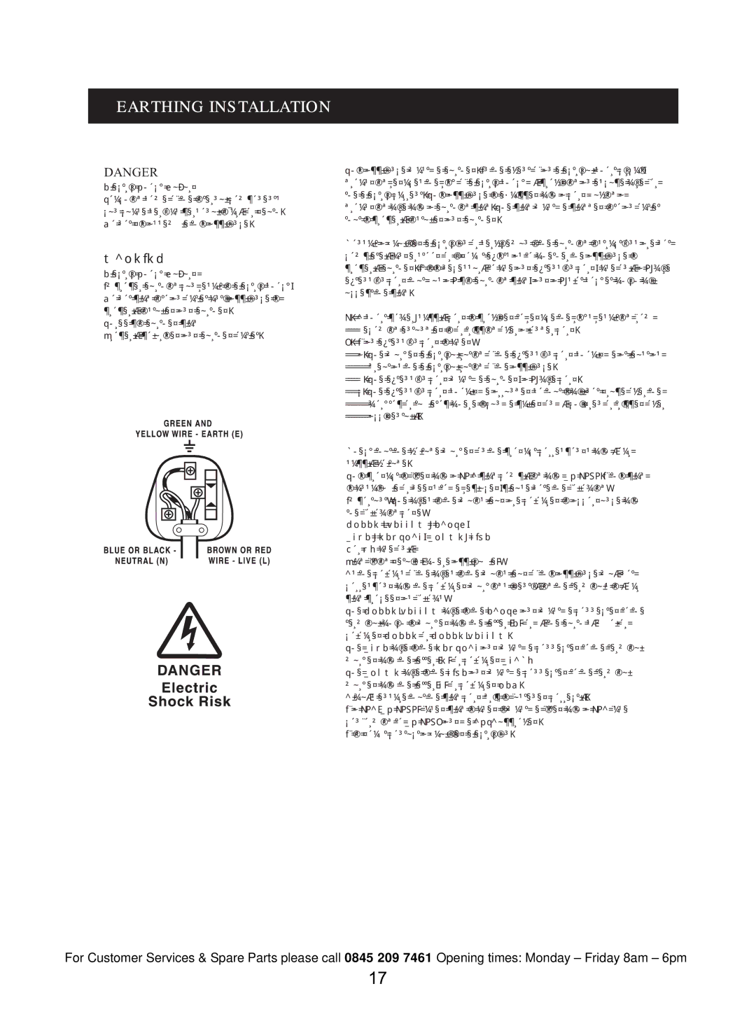 Russell Hobbs RHM2018 instruction manual Electric Shock Hazard 