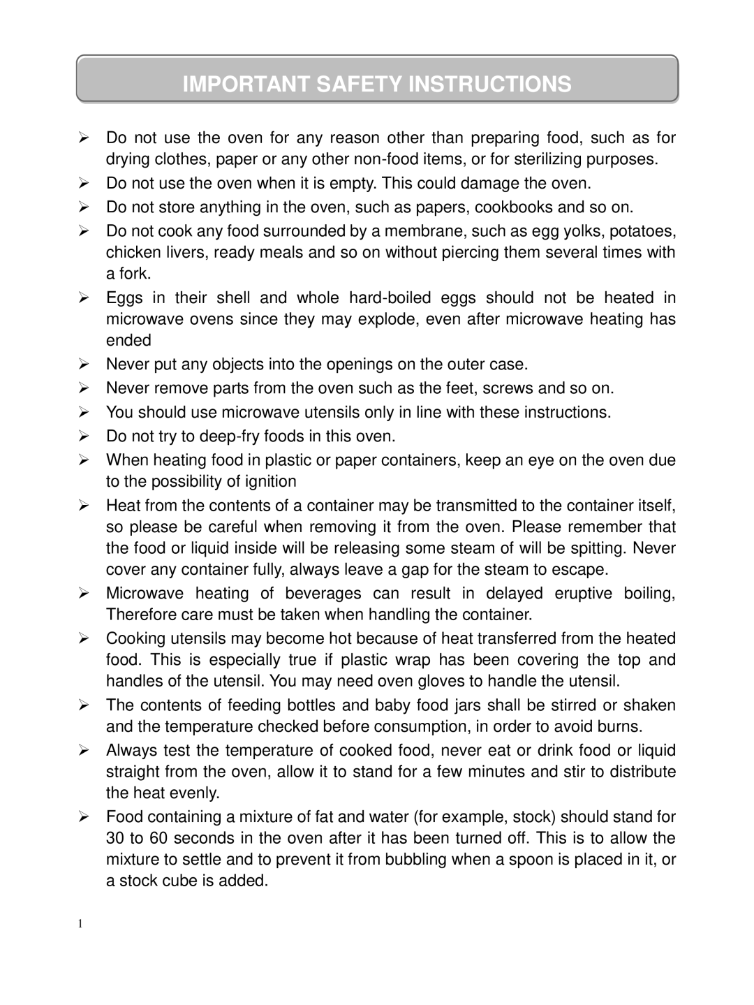 Russell Hobbs RHM2306 user manual Important Safety Instructions 