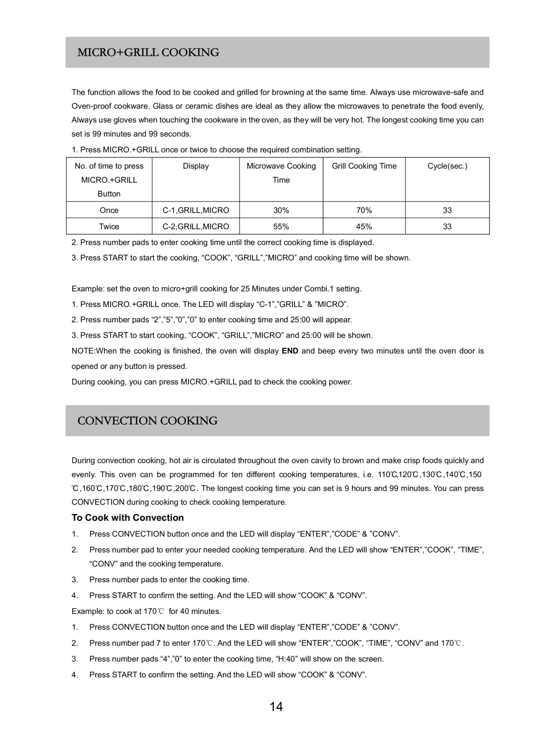 Russell Hobbs RHM2505 user manual 52*5,//&22.,1*, 219&7,21&22.,1* 