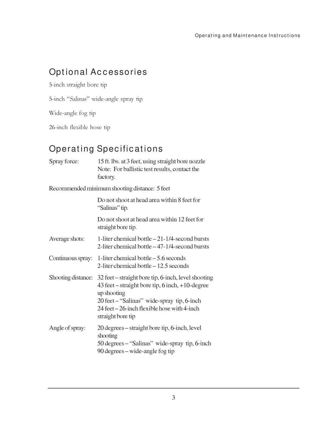 Russell Hobbs X-10SW manual Optional Accessories, Operating Specifications 