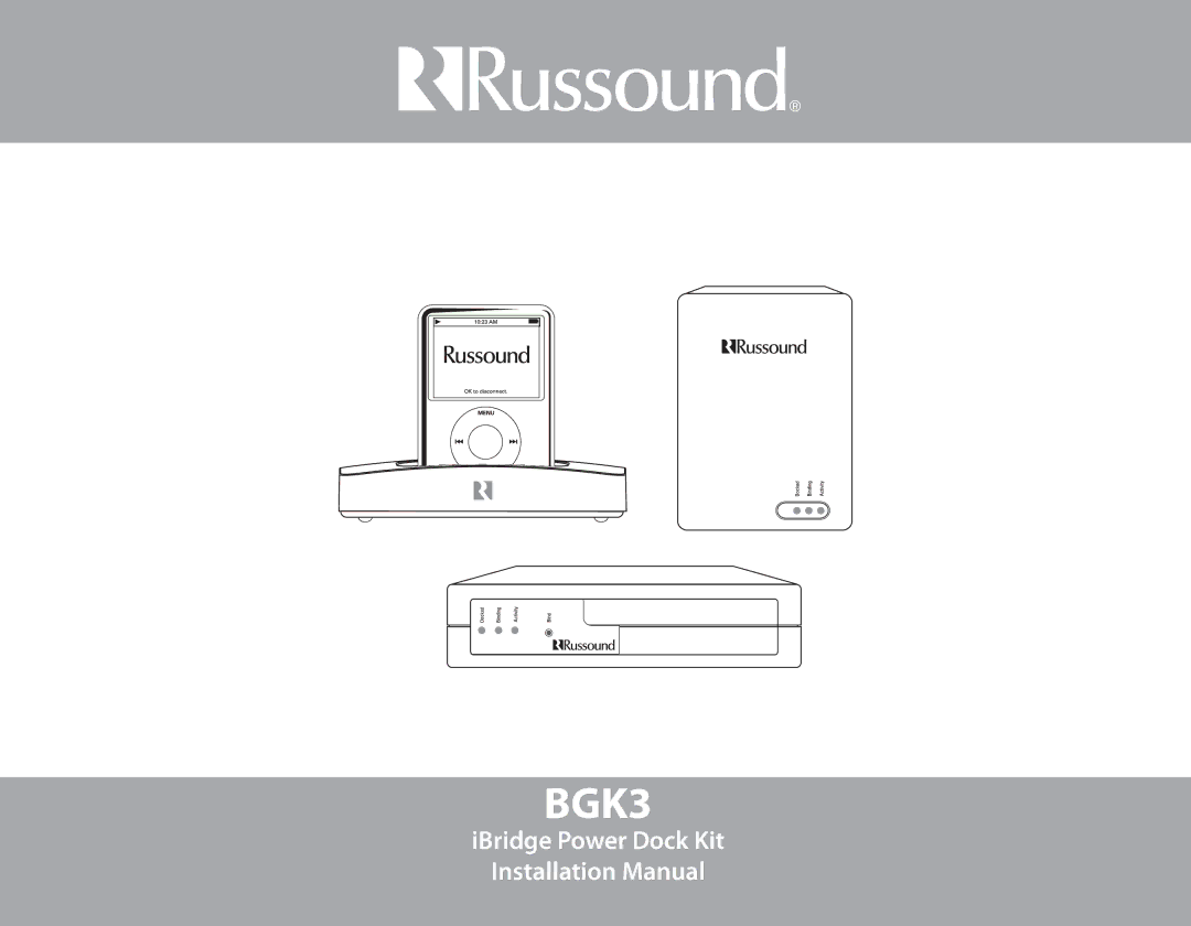 Russound BGK3 installation manual 