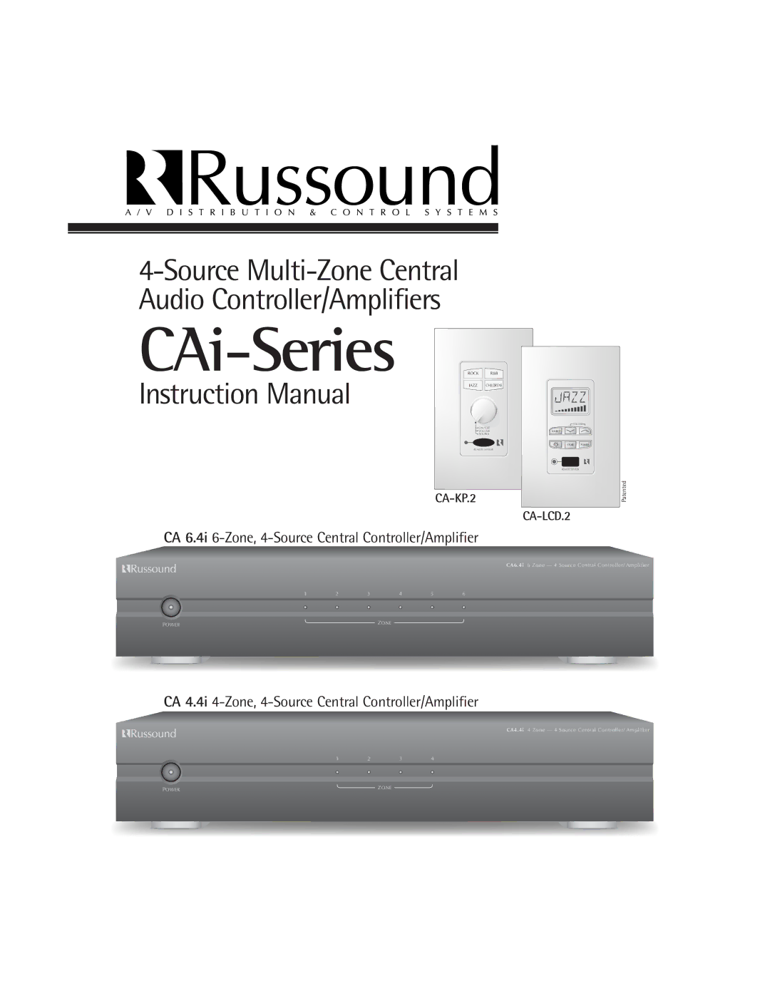 Russound CA-KP.2, CA-LCD.2, CA 6.4i instruction manual CAi-Series 