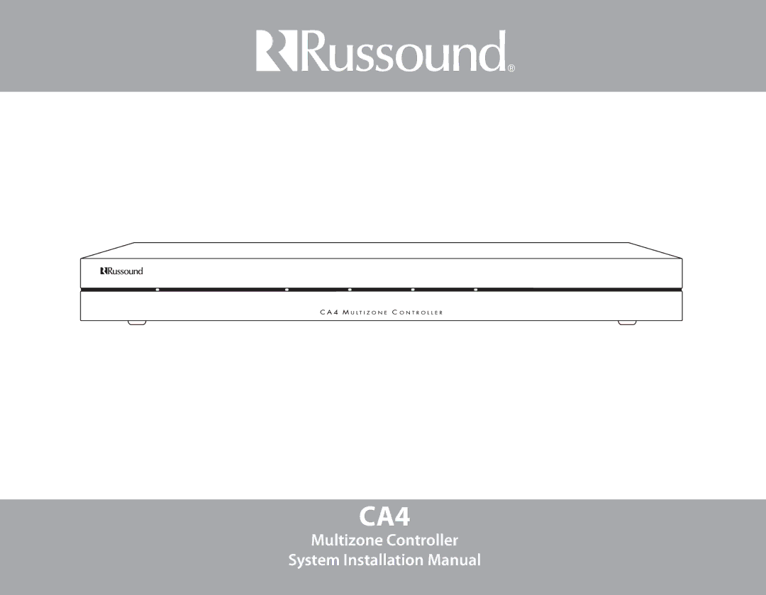 Russound CA4 installation manual 