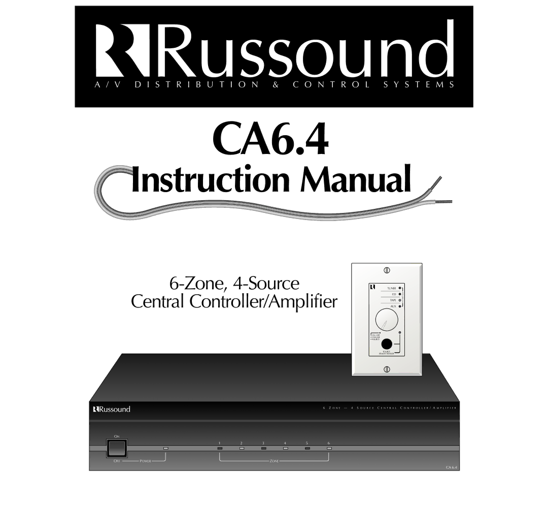 Russound CA6.4 instruction manual 