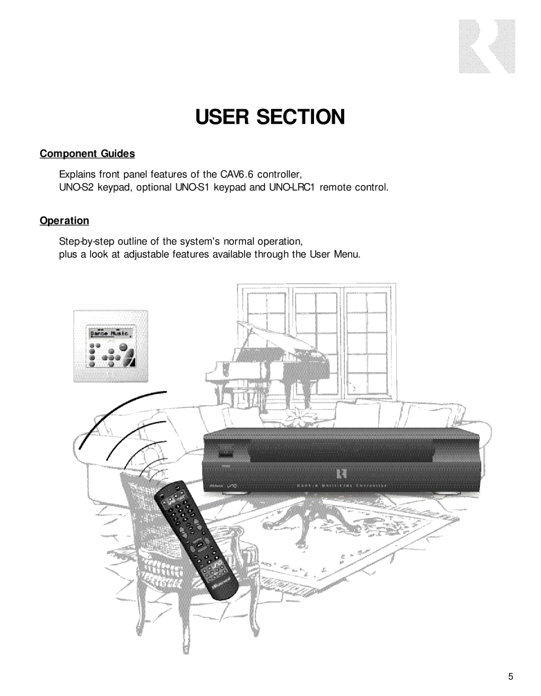 Russound CAV6.6-S2 instruction manual Component Guides, Operation 