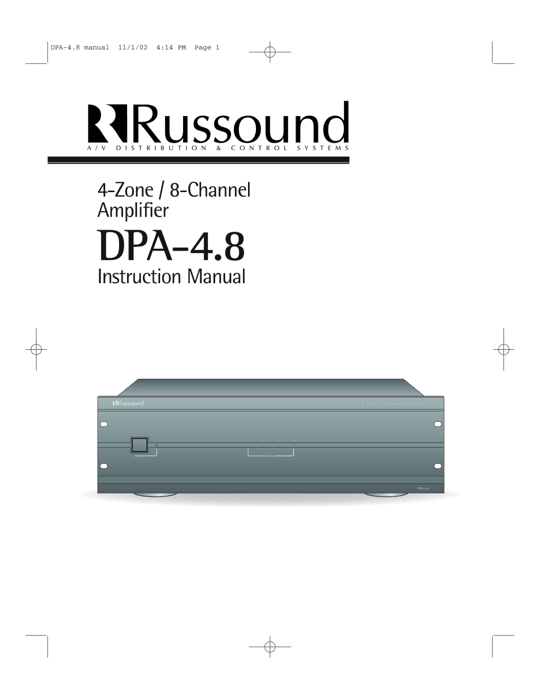 Russound DPA-4.8 instruction manual 