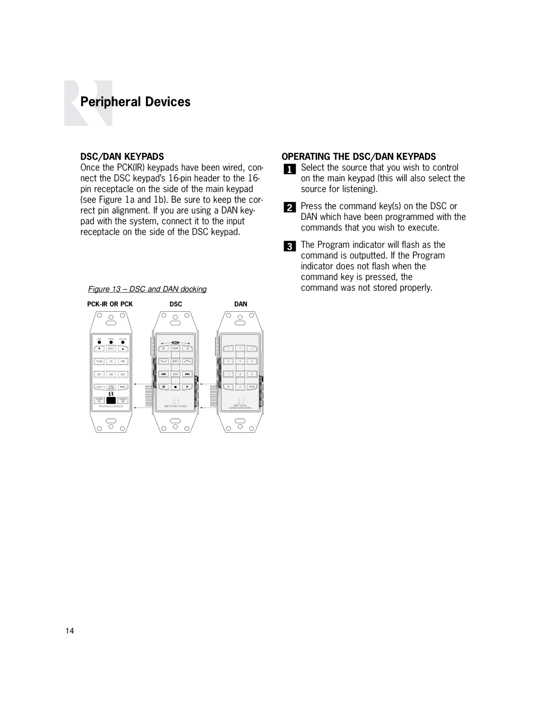 Russound PR-4Zi instruction manual Operating the DSC/DAN Keypads 