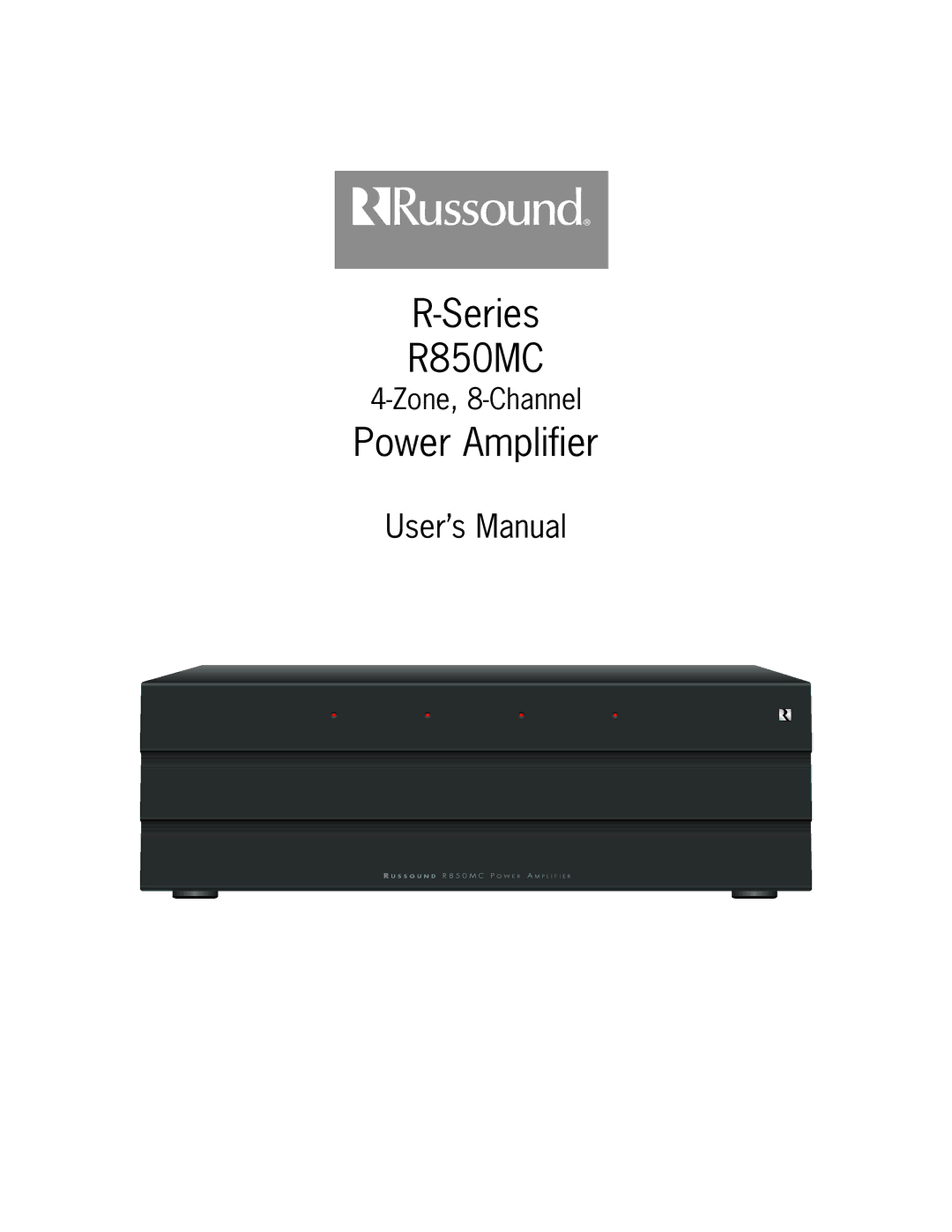 Russound user manual Series R850MC, Power Amplifier 