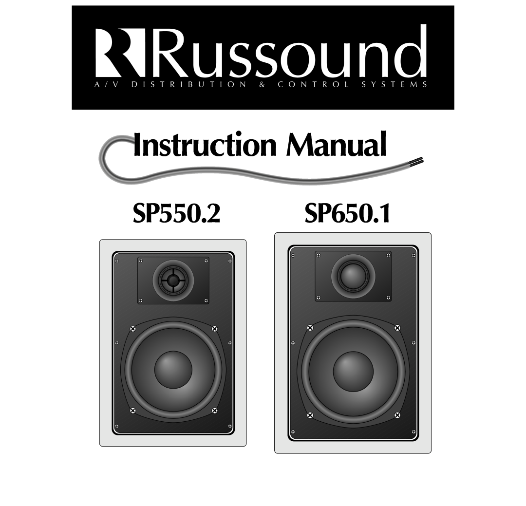 Russound instruction manual SP550.2 SP650.1 