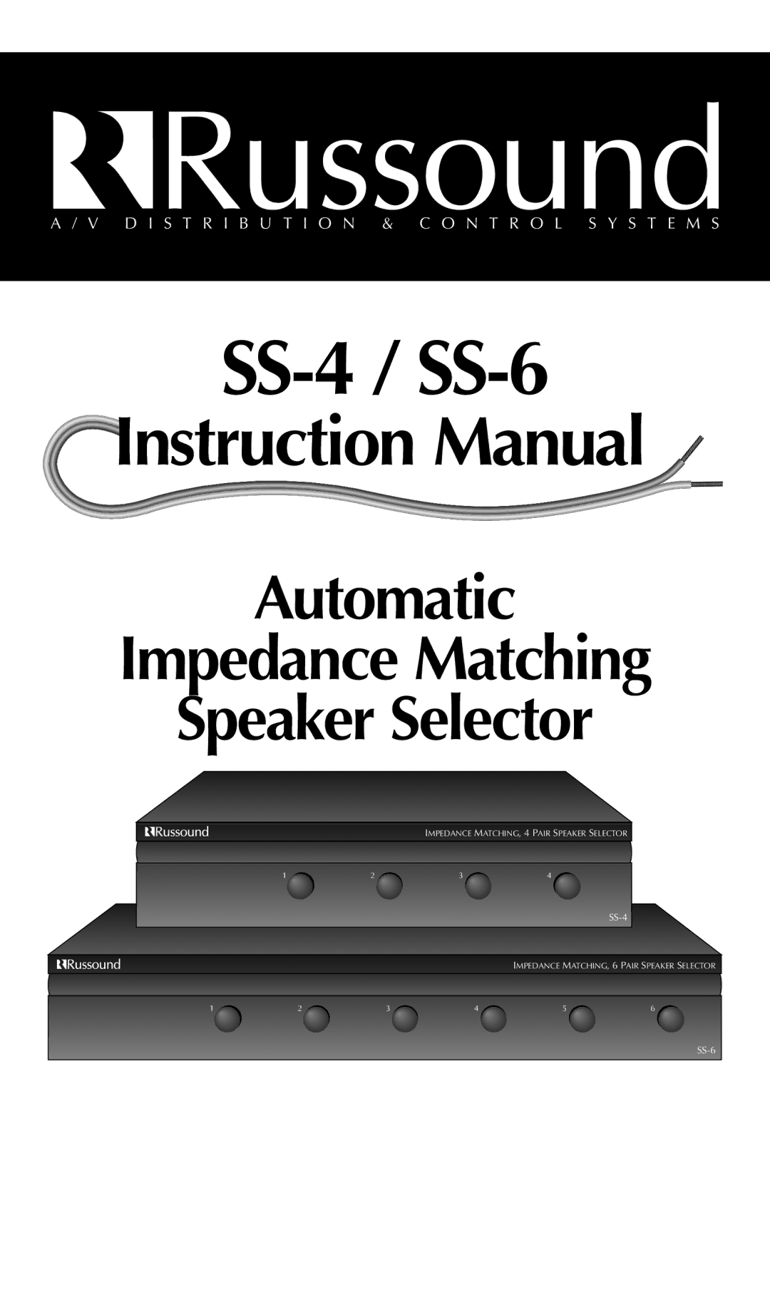 Russound instruction manual SS-4 / SS-6 