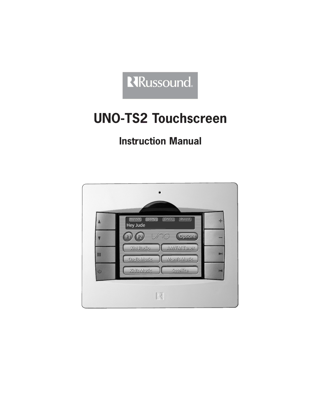 Russound manual UNO-TS2 Touchscreen 