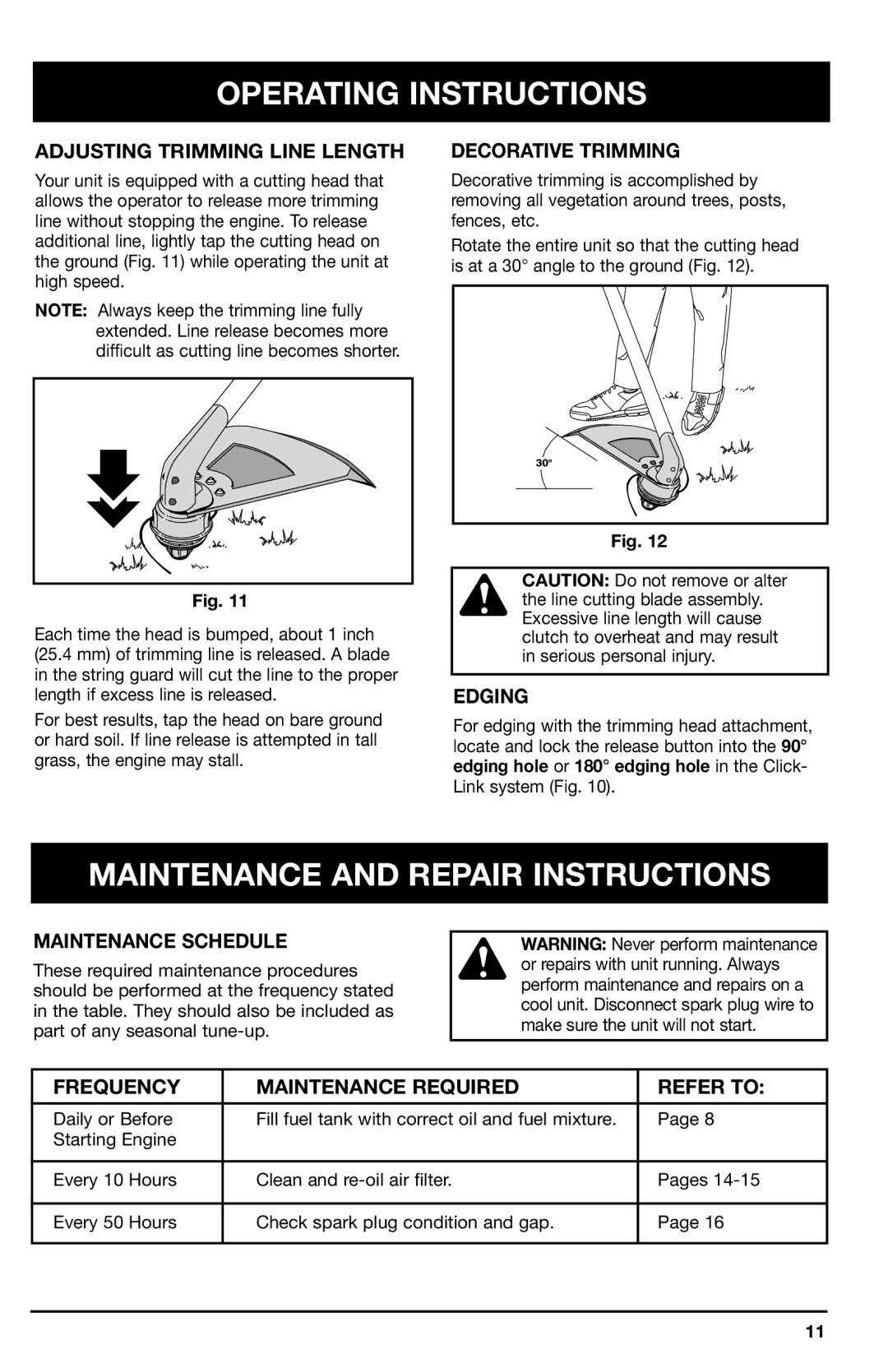 Ryobi 2075r manual Maintenance and Repair Instructions 