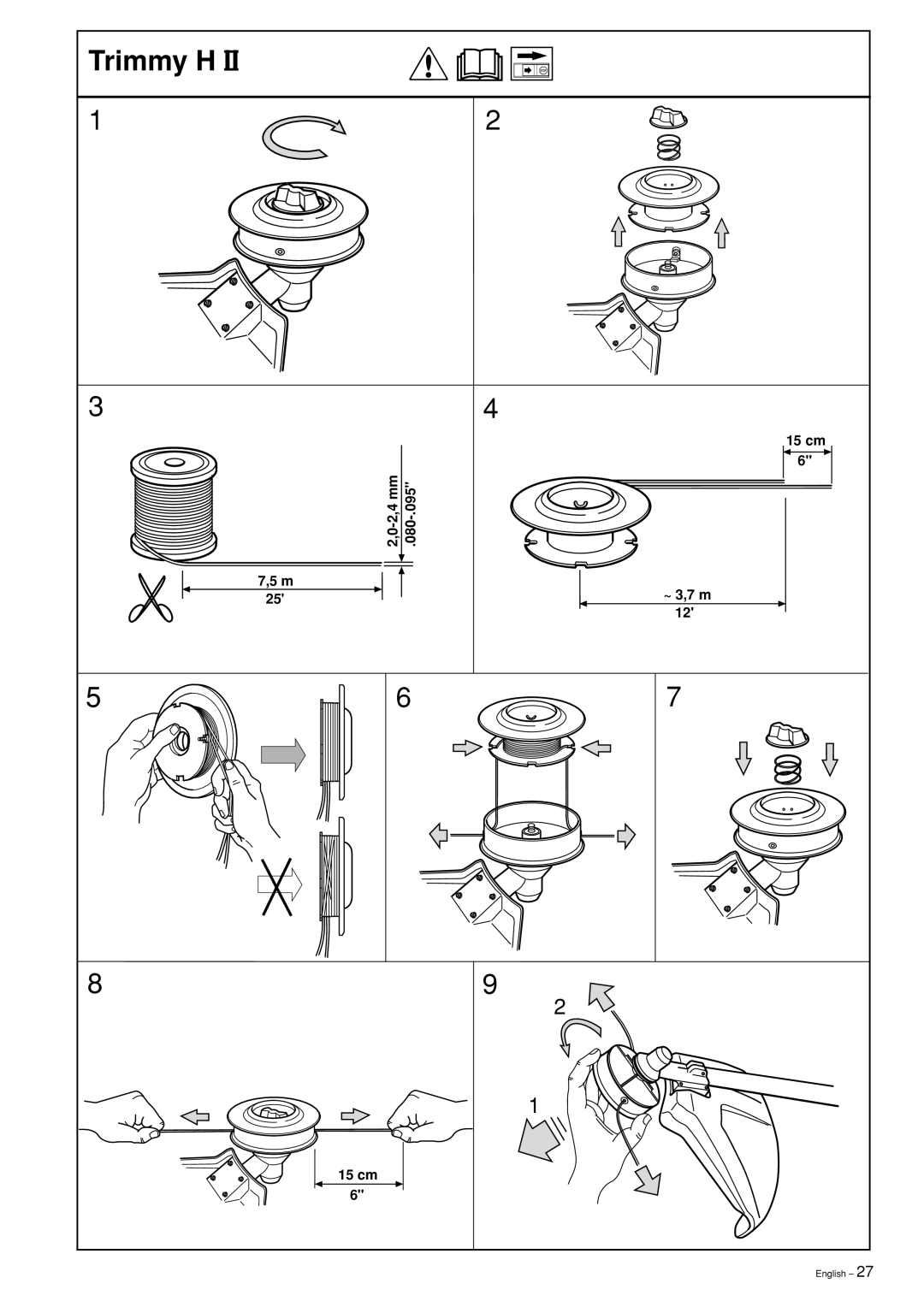 Ryobi 240RJ manual Trimmy H 