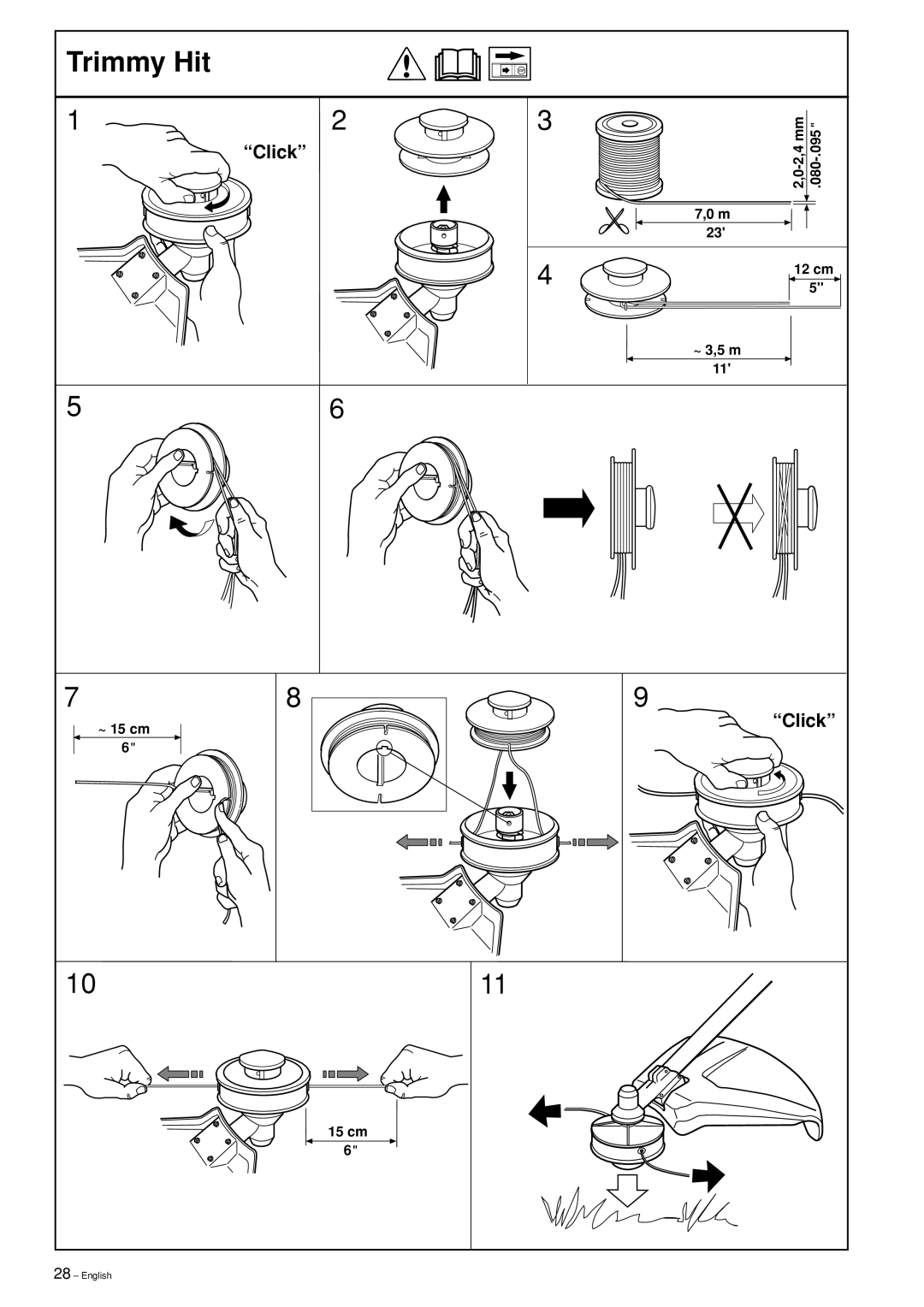 Ryobi 240RJ manual Click 