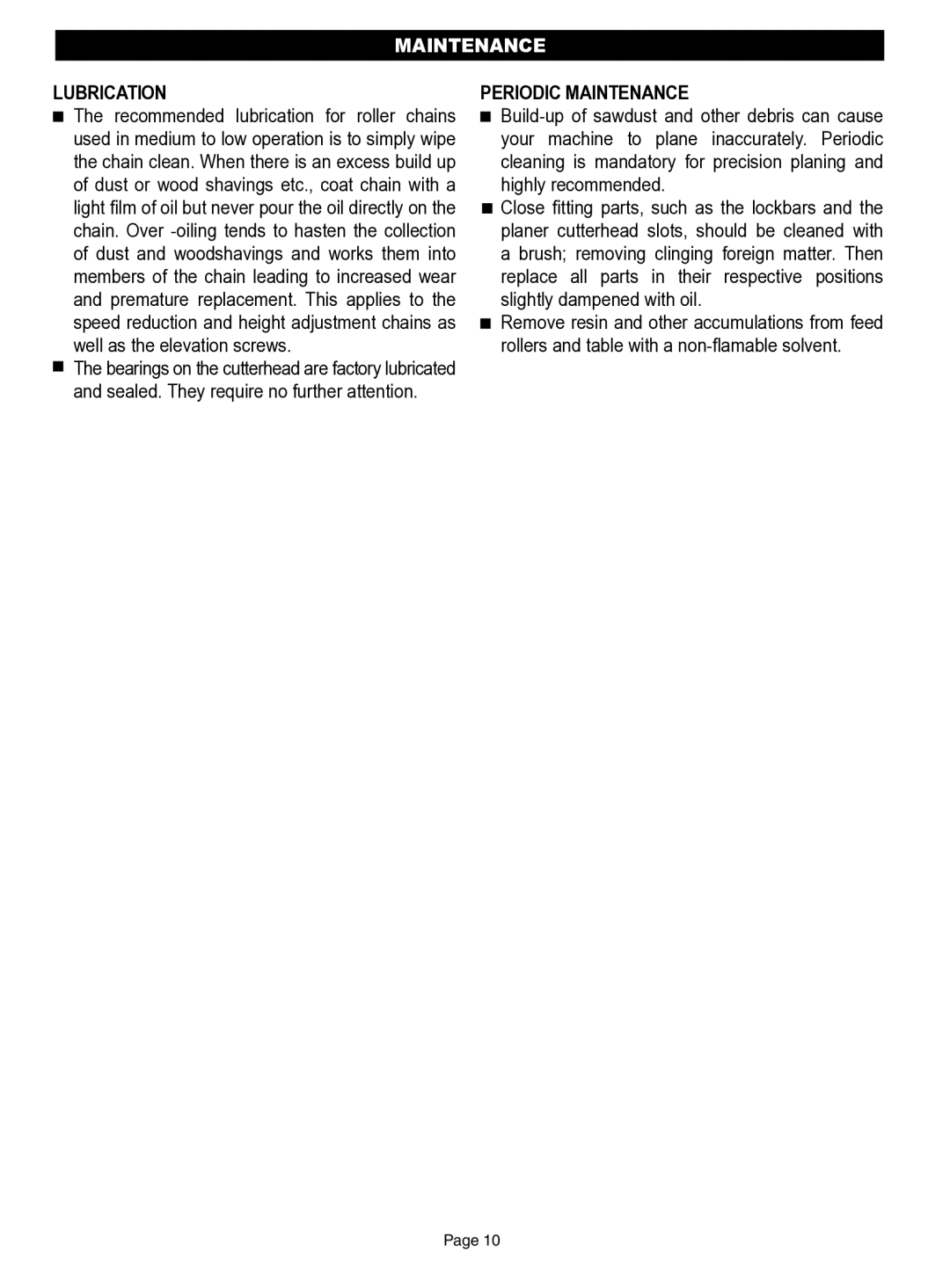 Ryobi AP13AK operation manual Lubrication, Periodic Maintenance 