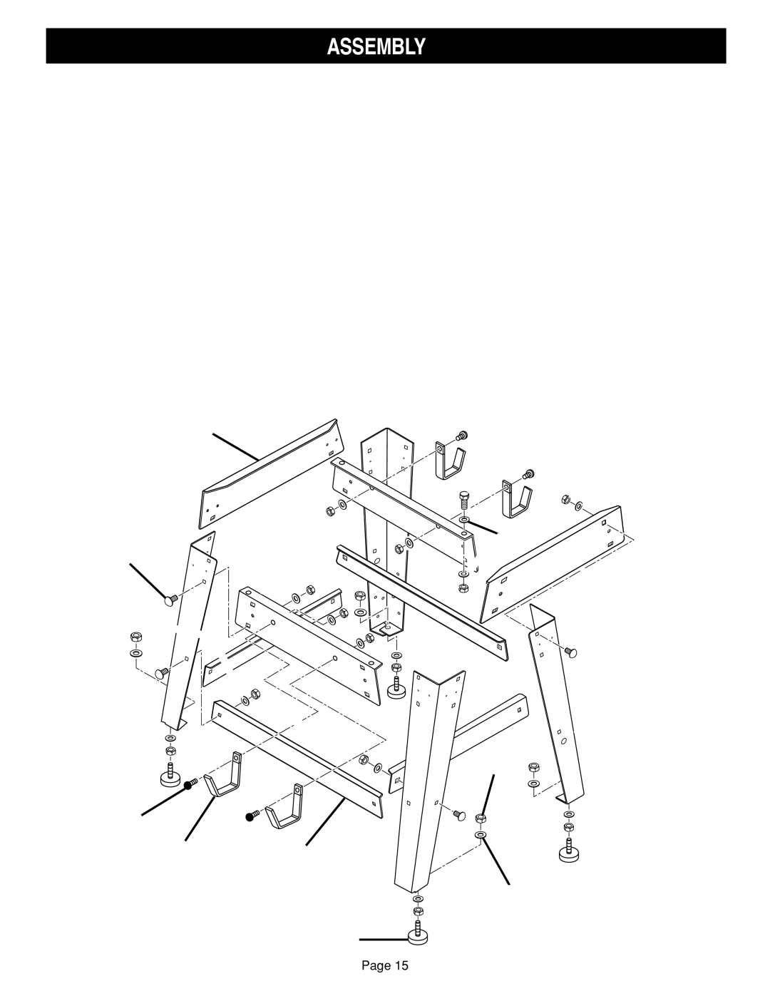 Ryobi BT3100-1 manual Assembly, Assembling LEG Stand 