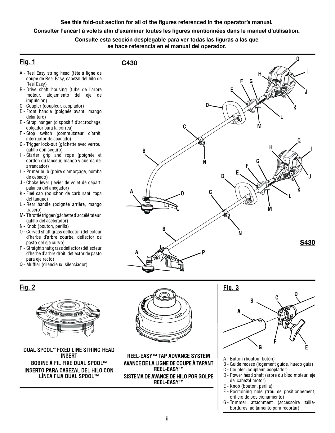 Ryobi C430 RY34421, S430 RY34441 manuel dutilisation 