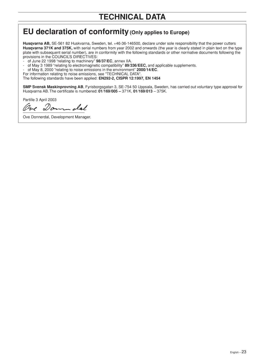 Ryobi Drill Press manual EU declaration of conformity Only applies to Europe 