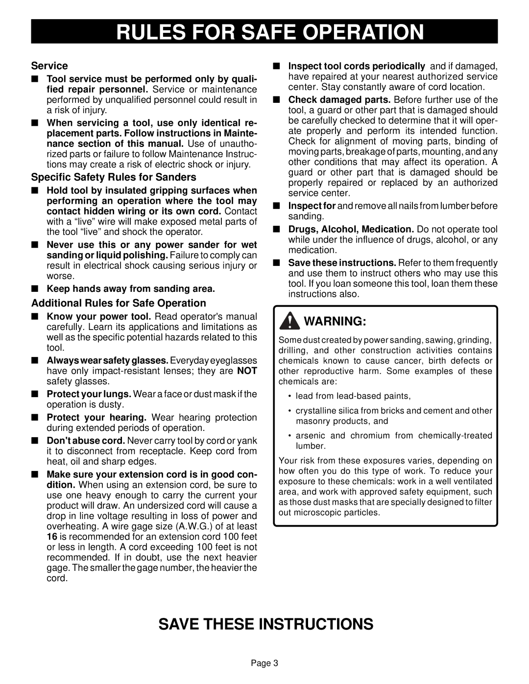 Ryobi DS11008 specifications Service 