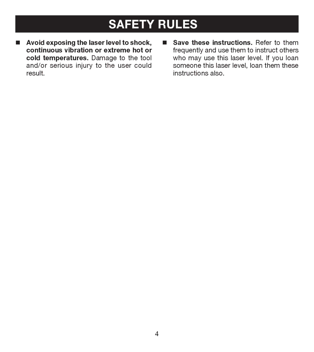 Ryobi ELL0001 manual Safety Rules 