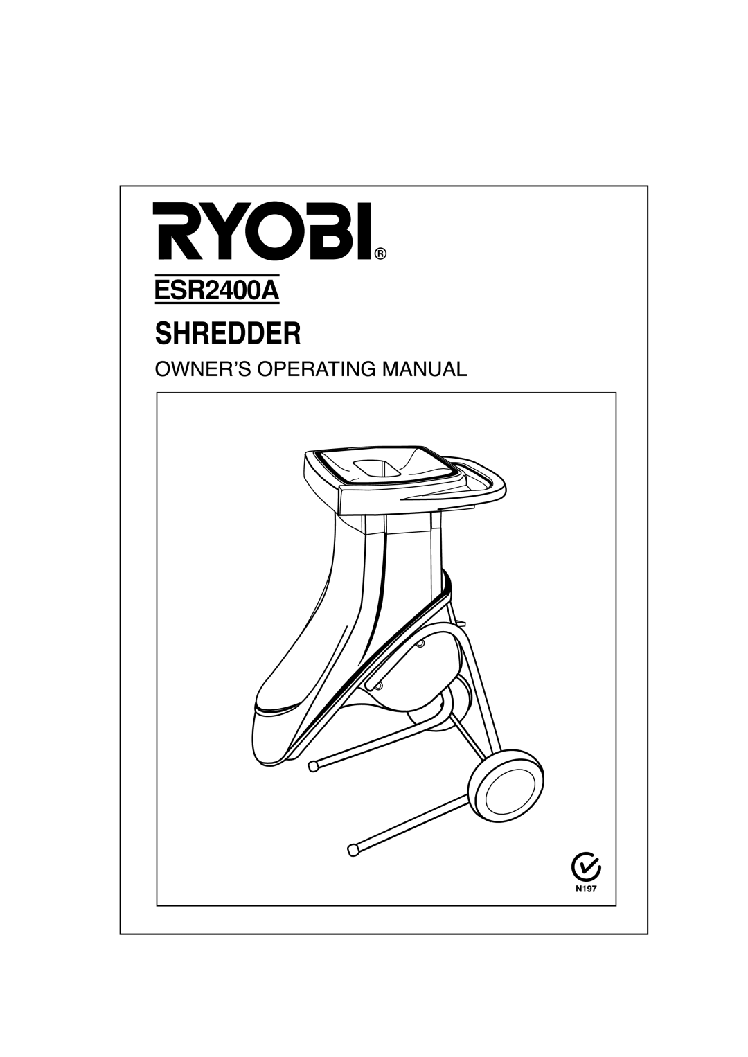 Ryobi ESR2400A manual 