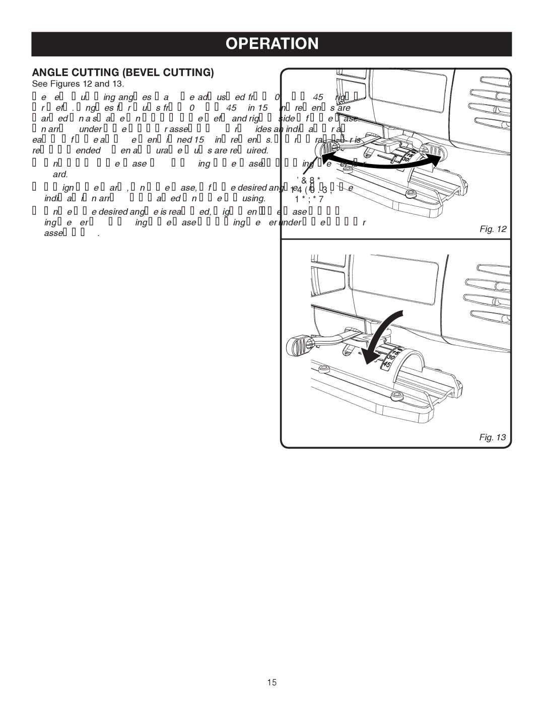 Ryobi Jig Saw manual Angle Cutting Bevel Cutting, See Figures 12 