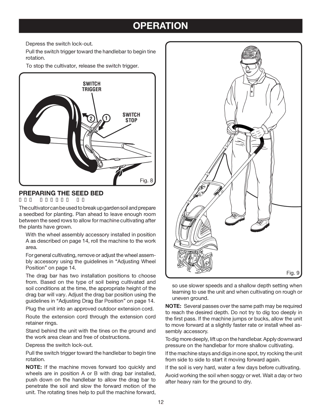 Ryobi Outdoor RY46501A manual Preparing the Seed BED 